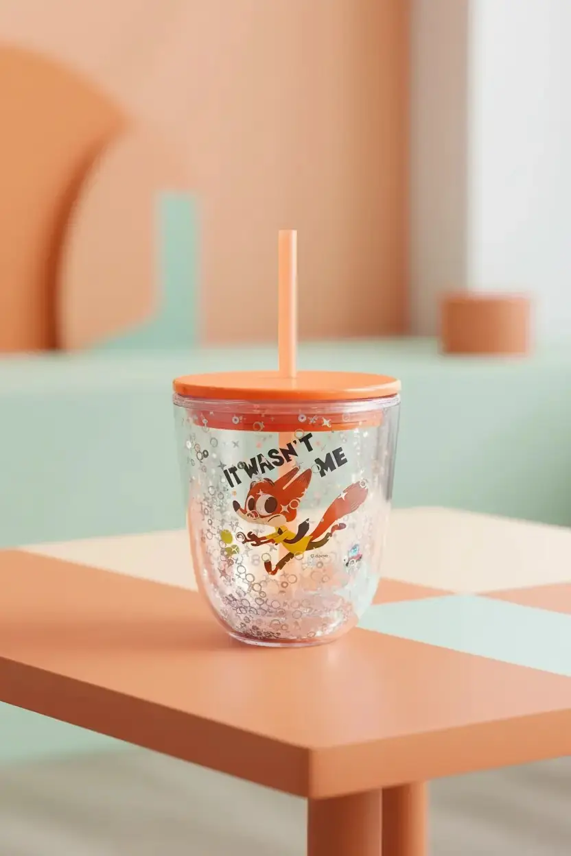 Disney Lisanslı Zootropolis Nick Çift Cidarlı Plastik Şişe 435 Ml – Pipetli & Sızdırmaz
