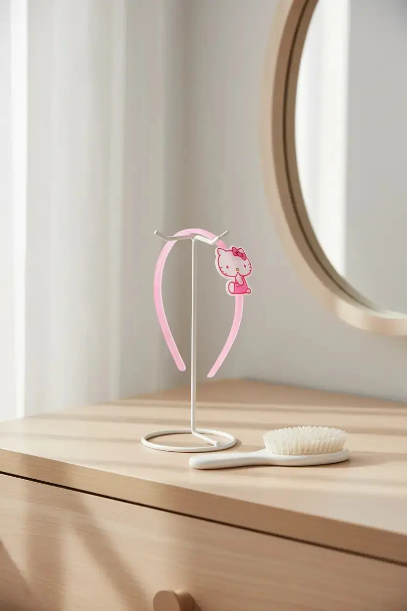 Sanrio Lisanslı Hello Kitty Saç Tacı – Pembe Çocuk Saç Aksesuarı