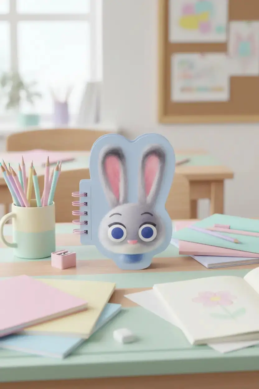 Disney Zootropolis Lisanslı Judy Hopps Figürlü Not Defteri 80 Yaprak 11.8 Cm