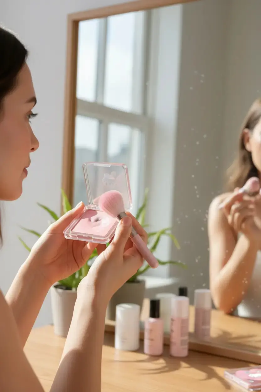 Sanrio Lisanslı My Melody Lisanslı Toz Allık – 01 Pembe