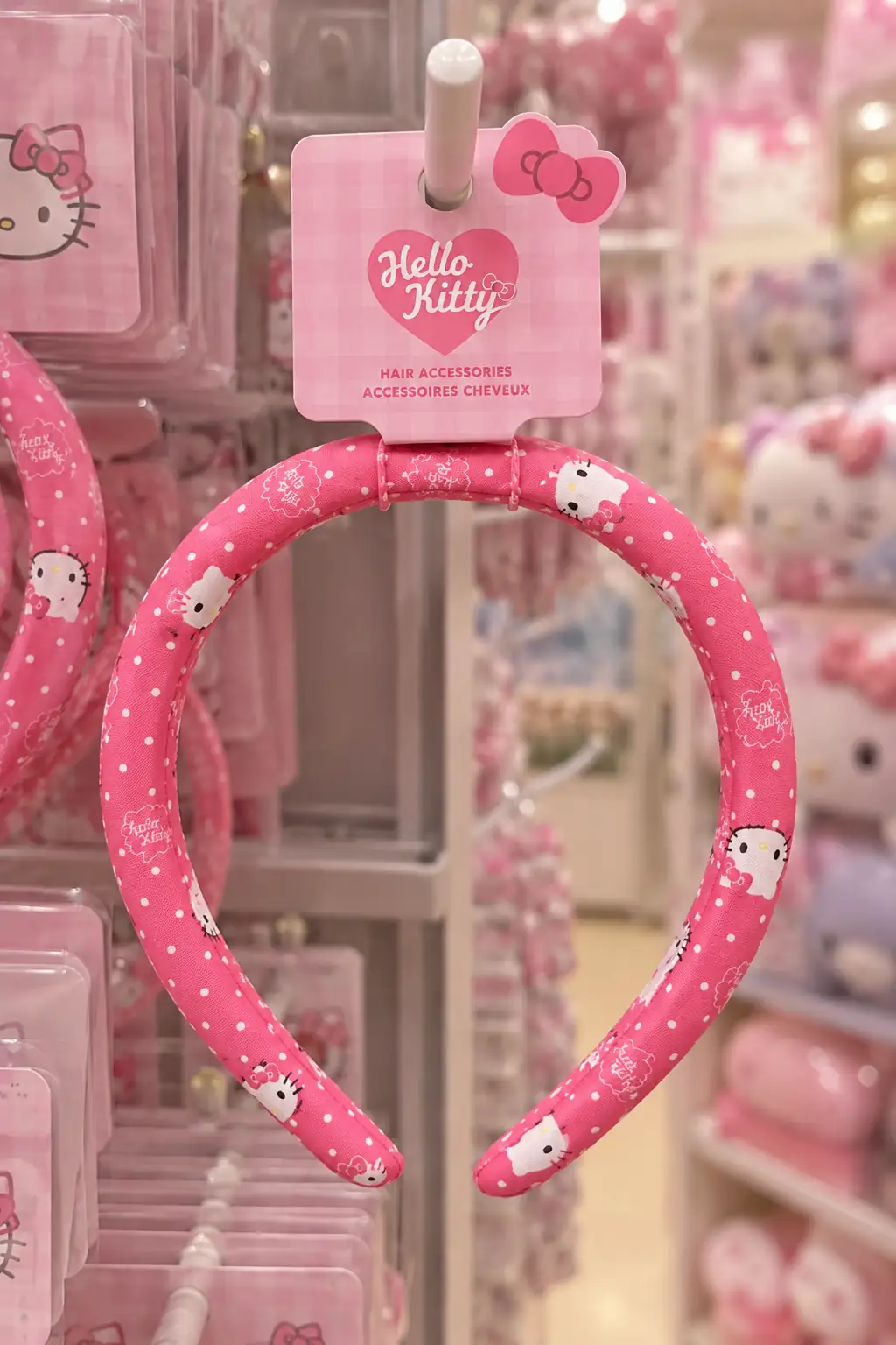 Sanrio Lisanslı Hello Kitty Baskılı Taç – Pembe Renkli Esnek Saç Aksesuarı 22 Cm
