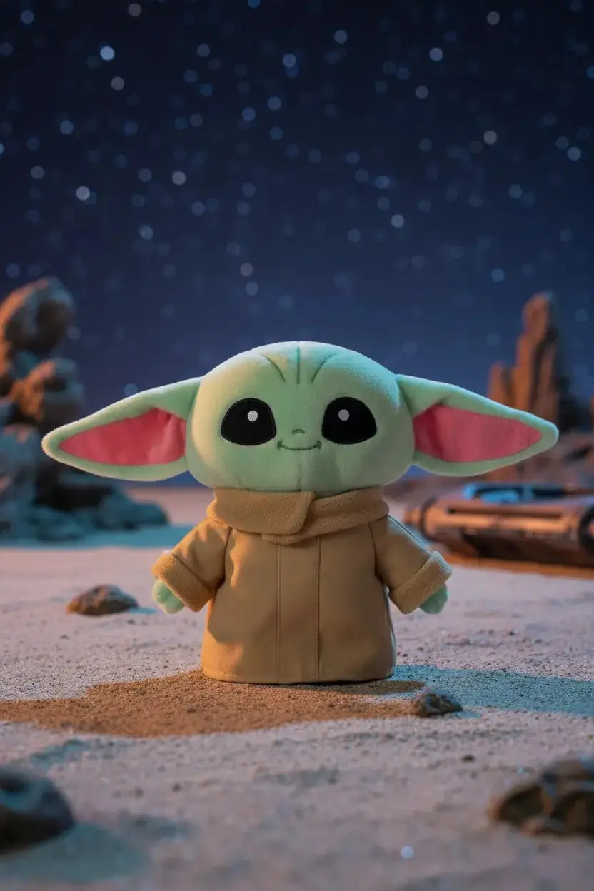 Star Wars Lisanslı Grogu Peluş Oyuncak 25 cm – Sevimli ve Koleksiyonluk Tasarım