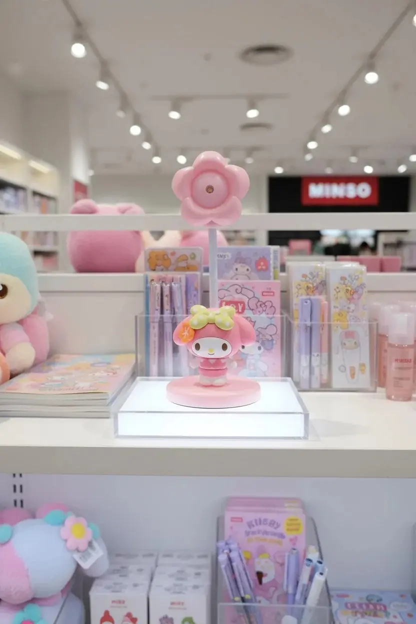 Sanrio Lisanslı My Melody Yaz Plajı Serisi Mini Masa Lambası 12 Cm – LED Işıklı Dekoratif Tasarım