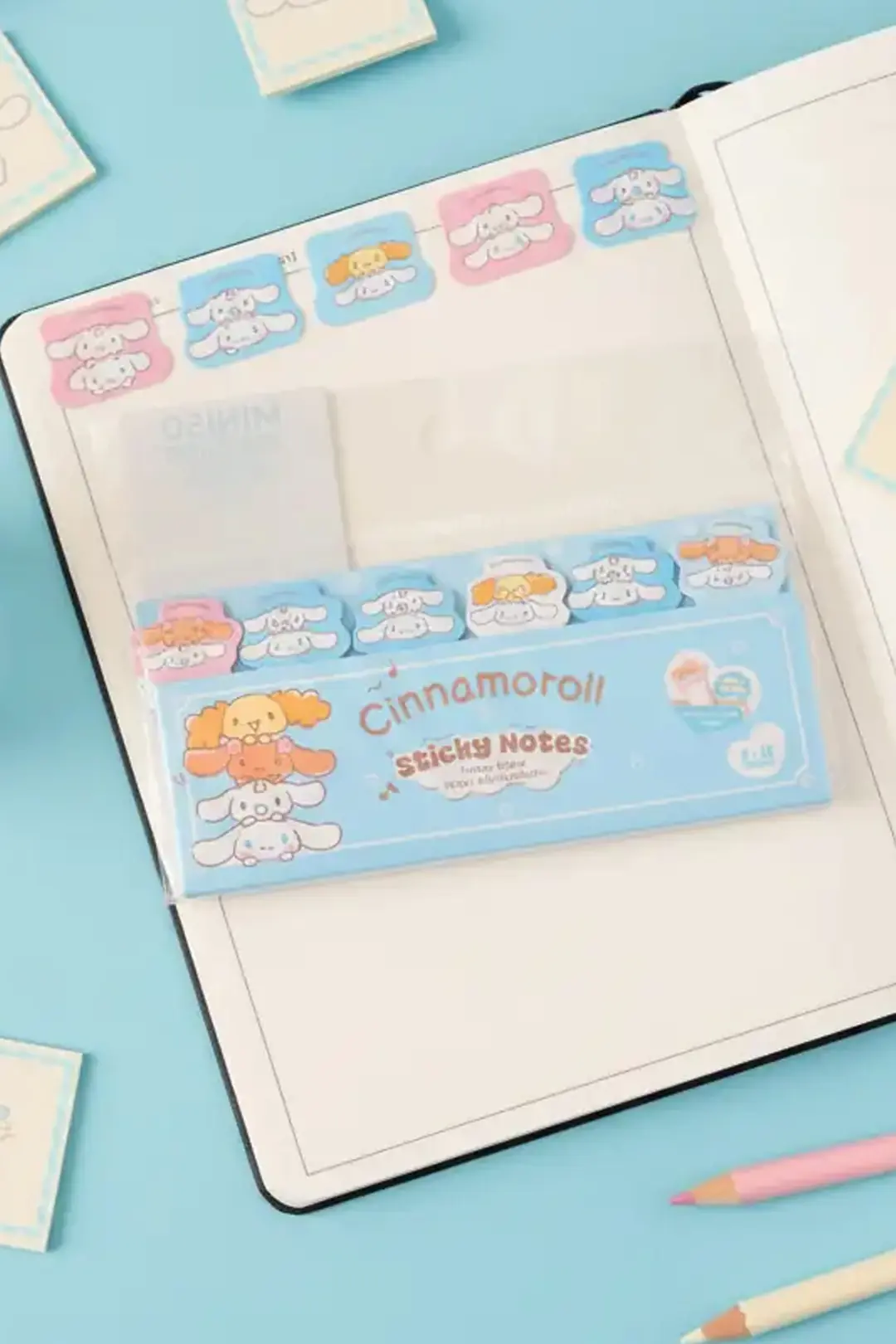 Sanrio Lisanslı Cinnamoroll Yapışkanlı Not Kağıdı Seti – 3 Farklı Model