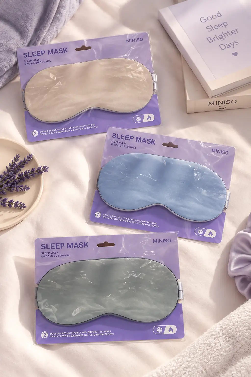 Miniso Lisanslı Çift Taraflı Soğutmalı Uyku Maskesi – Rahat Dinlenme 20 Cm