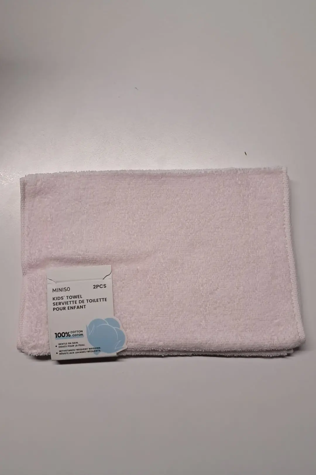 Miniso Lisanslı Çocuk Şeker Renkli Havlu 2'li 50 x 25 cm – Pembe %100 Pamuk