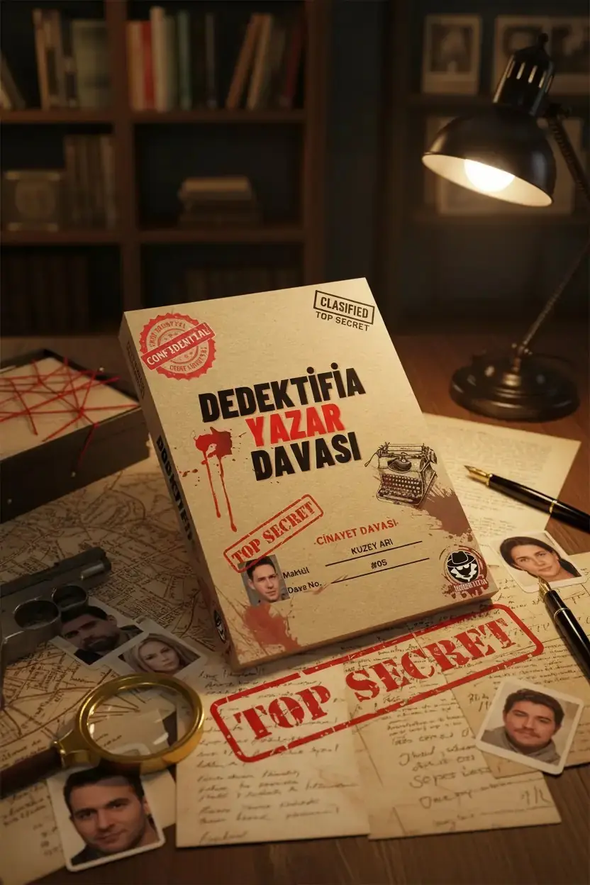 Dedektif Oyunu Cinayet Dosyası – Dedektifia Yazar Davası Gizem Oyunu