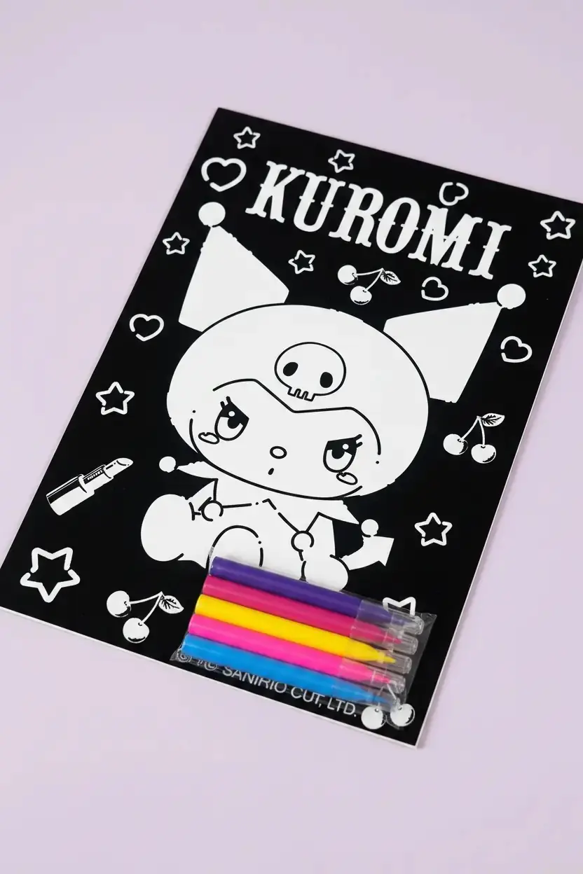 Sanrio Lisanslı Kuromi Boyama Seti – Sihirli Parti Velvet Art