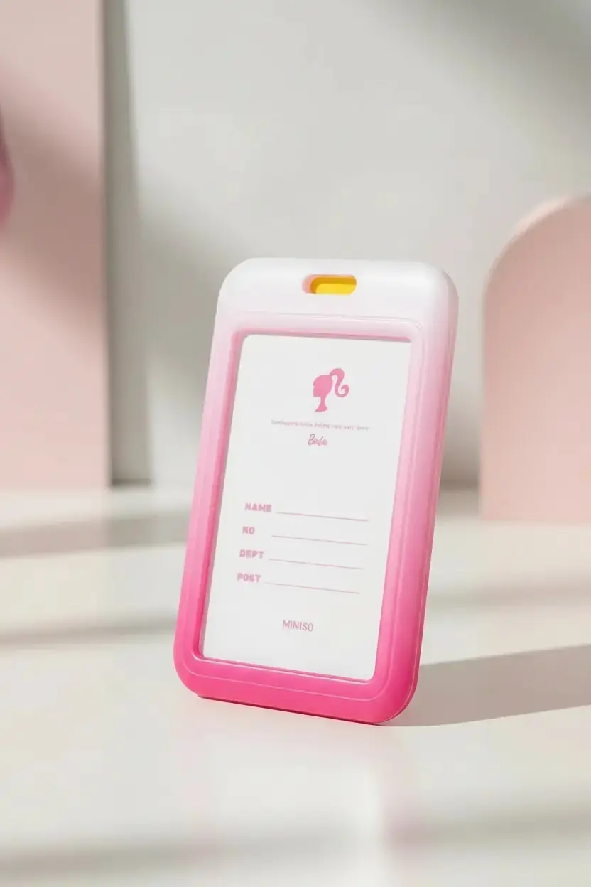 Barbie Lisanslı Boncuklu Kartlık – Boyun Askılı Pratik Kimlik ve Kart Taşıyıcı 11 Cm