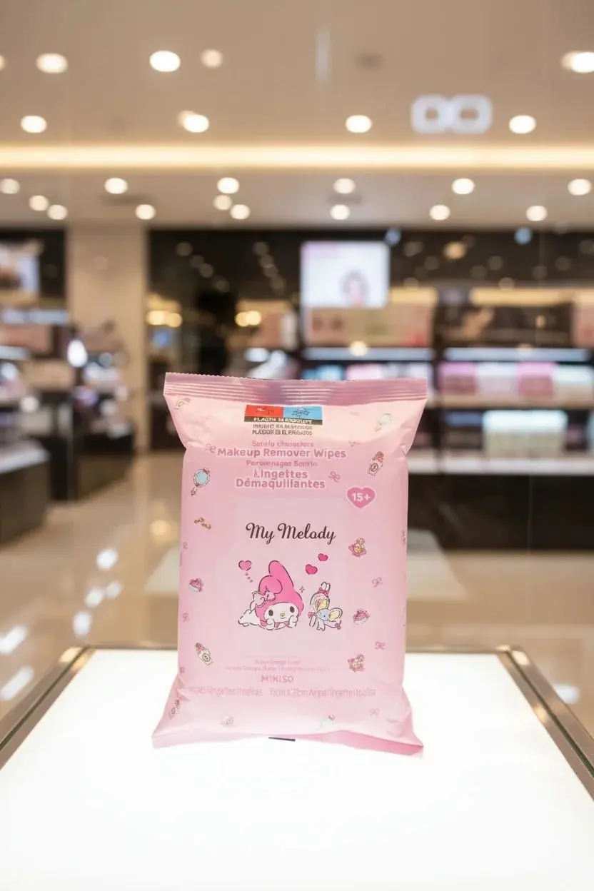 Sanrio Lisanslı My Melody Makyaj Temizleme Mendili – Çiçek Kokulu Hassas Ciltlere Uygun Pratik Temizleme Mendili