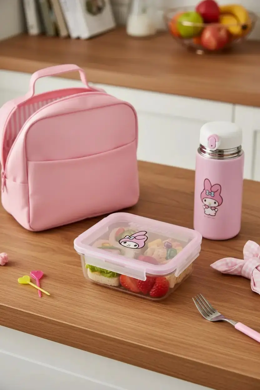 Sanrio Lisanslı My Melody Gıda Kabı 300 mL – Kompakt Sevimli Tasarım