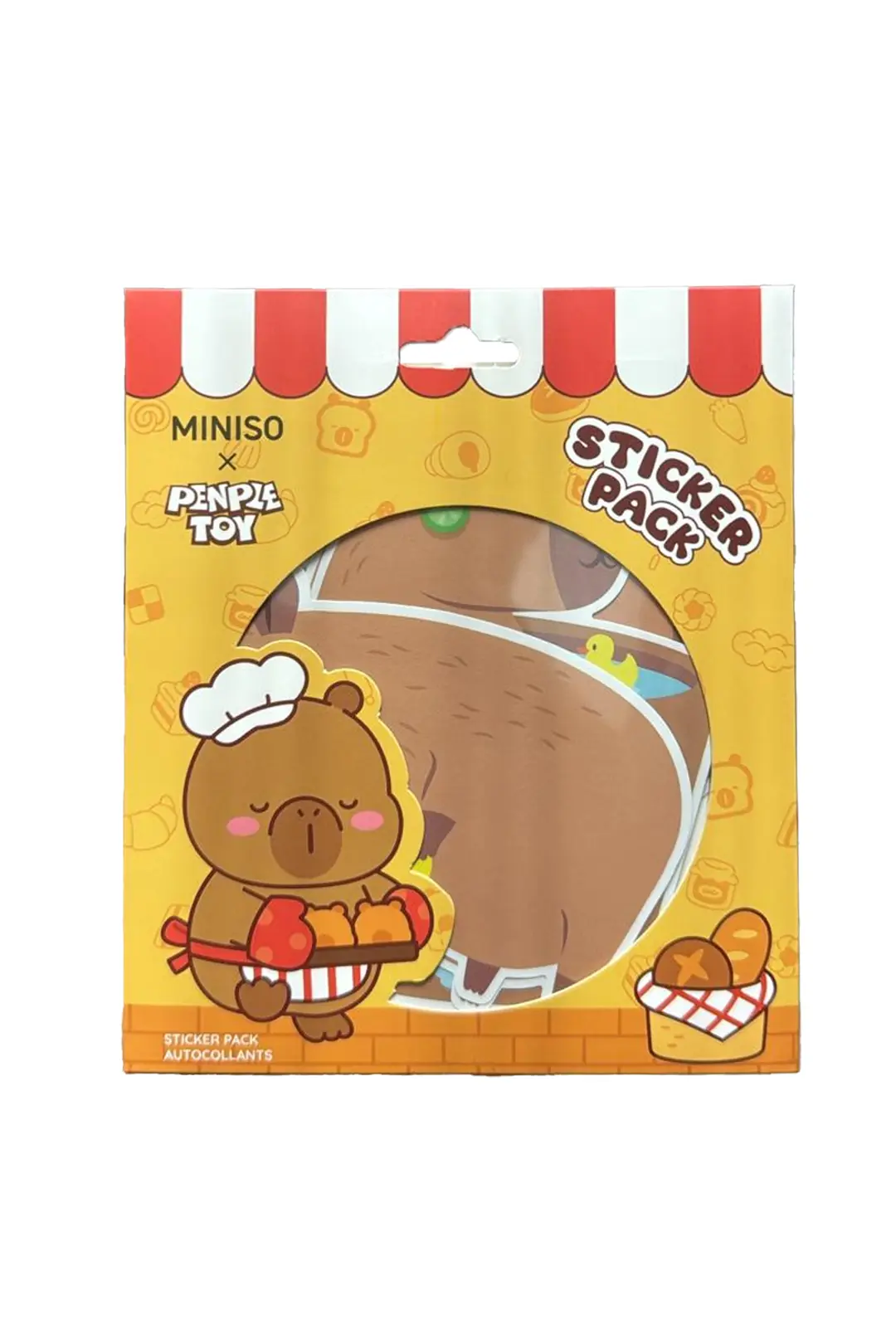 Miniso Lisanslı Pişirme Serisi Mimibara 16 Yaprak Sticker Seti Dekoratif Kağıt Çıkartma