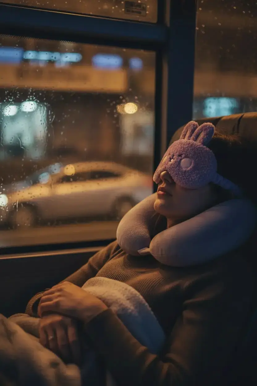 Miniso Lisanslı Minik Dostlar Serisi Robin Bunny Karakterli Yumuşak Dokulu Işık Engelleyici Uyku Gözlüğü
