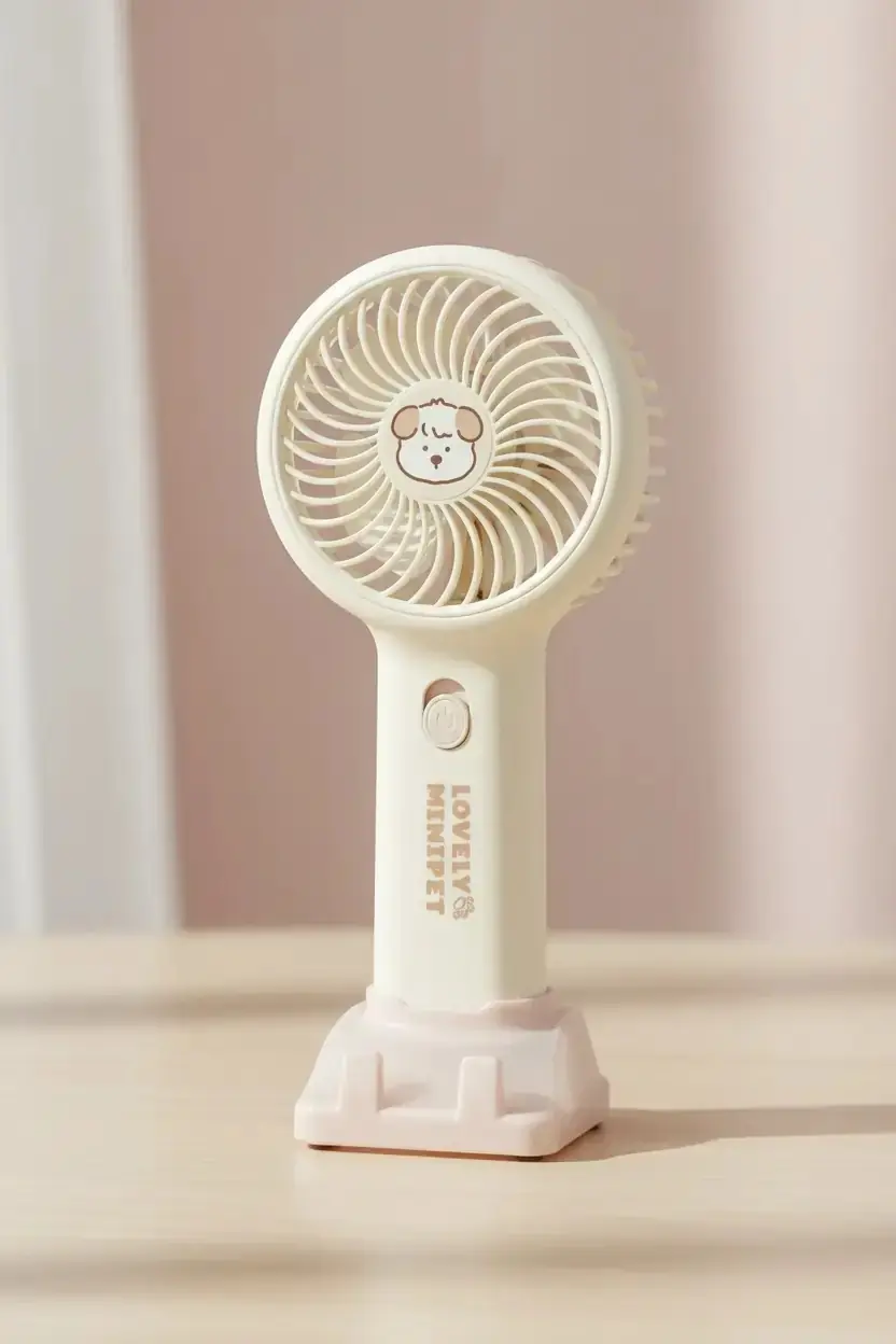 Miniso Lisanslı Colorful Serisi Pilli Vantilatör Sarı – Hafif ve Taşınabilir Serinlik