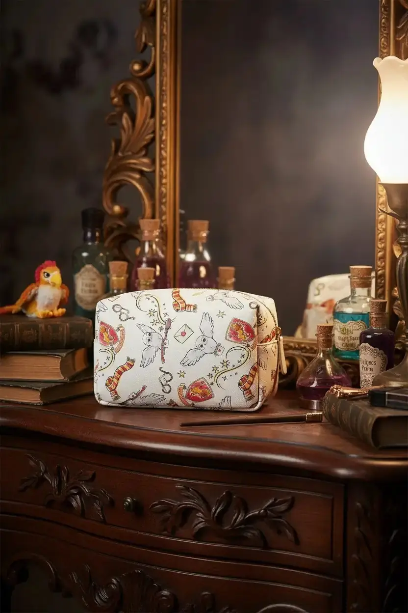 Harry Potter Lisanslı Hedwig Gryffindor Makyaj Çantası – 20 Cm Baskılı Tasarım