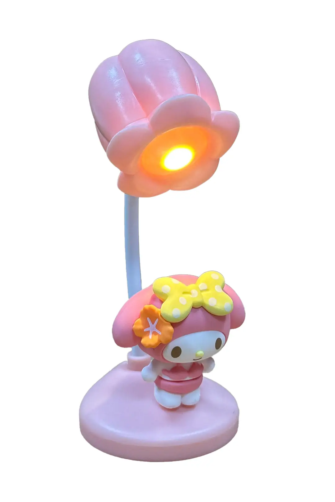 Sanrio Lisanslı My Melody Yaz Plajı Serisi Mini Masa Lambası 12 Cm – LED Işıklı Dekoratif Tasarım