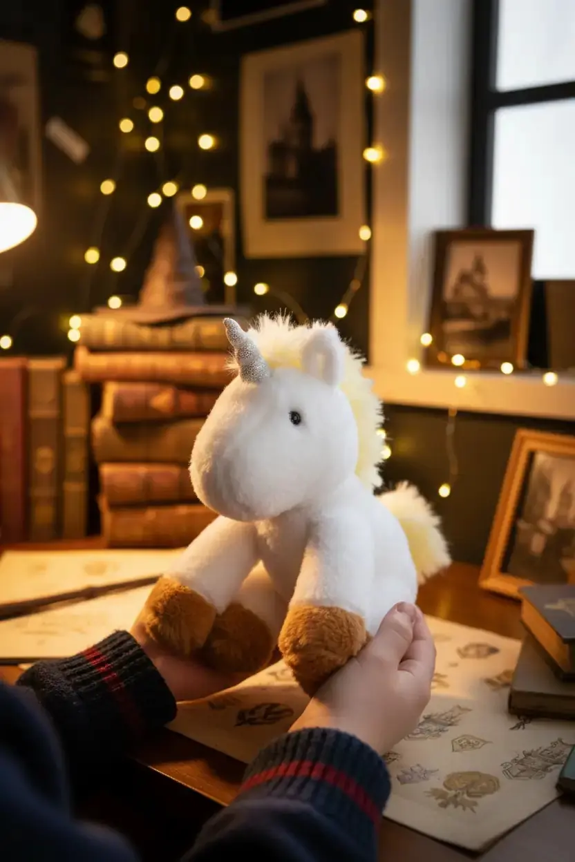 Harry Potter Lisanslı Unicorn Peluş Oyuncak 27 Cm – Oturan Yumuşacık Dekoratif Tasarım