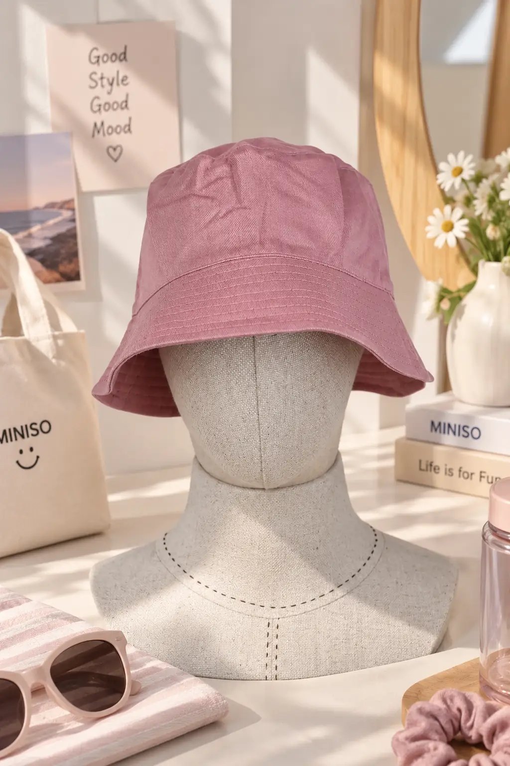 Sheforshe Somon Renkli Bucket Şapka - Yazlık Stil