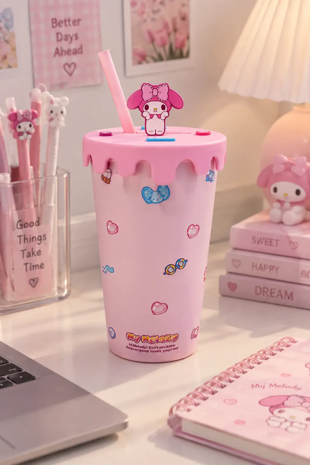 Sanrio Lisanslı My Melody Pipetli Fincan – Kapaklı Tasarım
