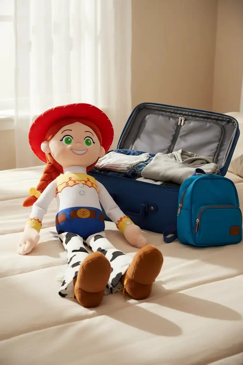 Disney Pixar Lisanslı Jessie Koleksiyonu 50 İnç Peluş Oyuncak – İnek Desenli Pantolonlu Model