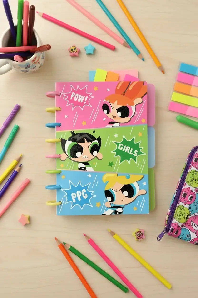 Powerpuff Girls Lisanslı Sert Kapak Spiralli Defter 80 Yaprak 21.4 Cm