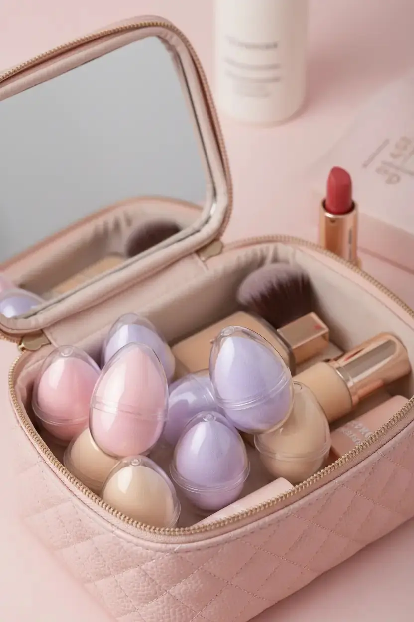 Miniso Lisanslı Yumurta Kapsüllü Makyaj Süngeri Mor – Pürüzsüz Uygulama Beauty Blender
