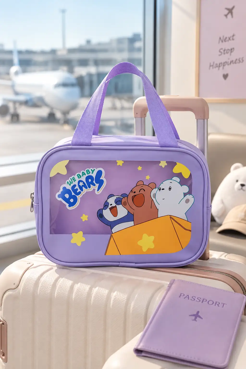 We Baby Bears Lisanslı Seyahat Çantası – Hafif ve Dayanıklı PU Tasarım 21 Cm