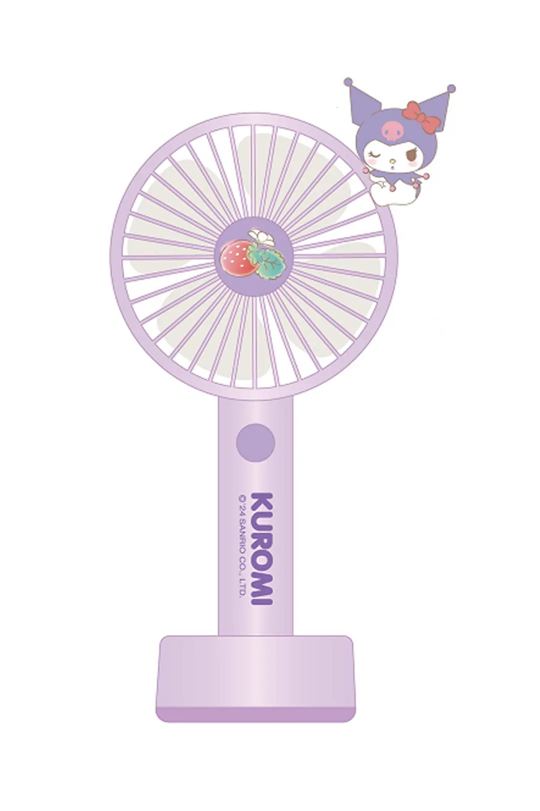 Sanrio Lisanslı Kuromi Mini El Vantilatörü – Taşınabilir Şarjlı Serinletici 21,5 Cm