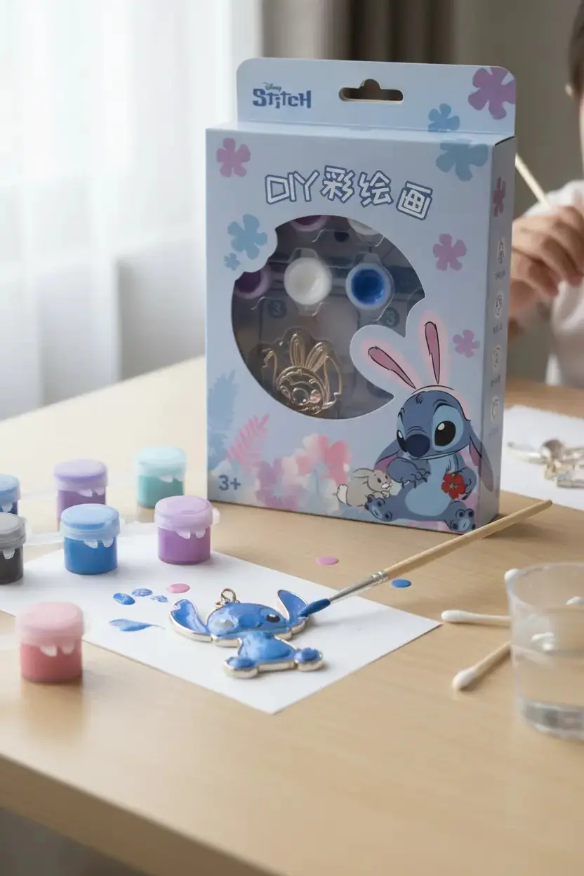 Disney Lilo & Stitch Lisanslı Kendin Yap Boyama Seti (20,7 Cm)