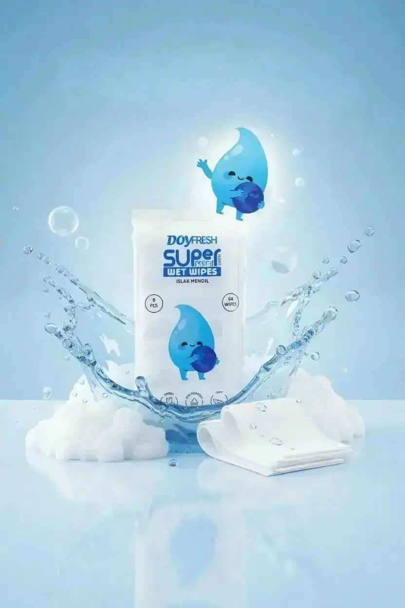 Doyfresh Super 8'li Mini Islak Mendil Seti – Anti-Alerjik & Alkol İçermez