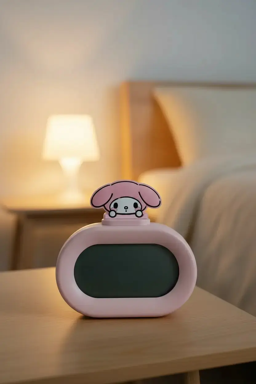 Sanrio Lisanslı My Melody Dijital Çalar Saat – LCD Ekranlı Sevimli Tasarım
