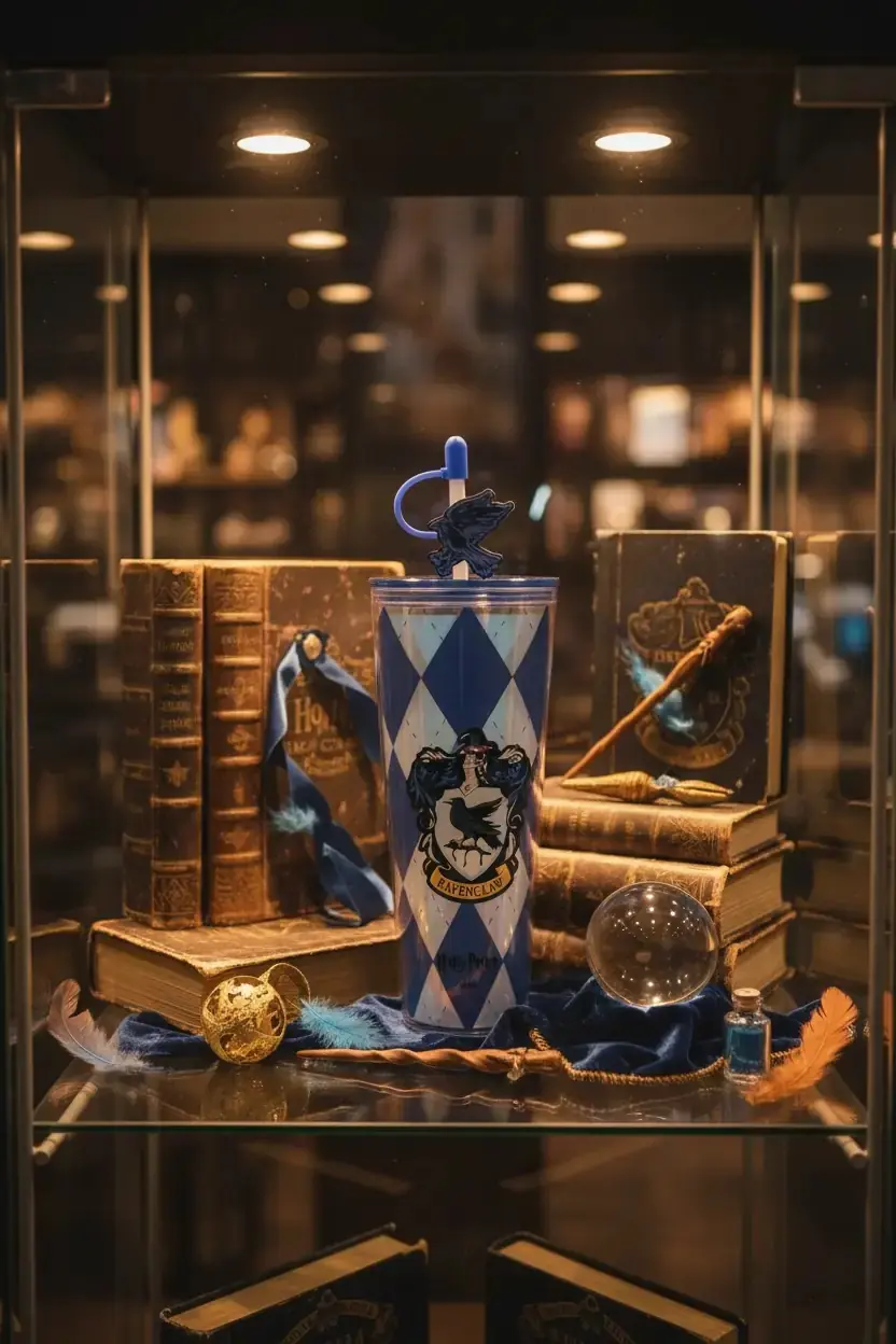 Harry Potter Lisanslı Ravenclaw Çift Cidarlı Pipetli Plastik Şişe – Sızdırmaz Kapaklı Matara 285 gr