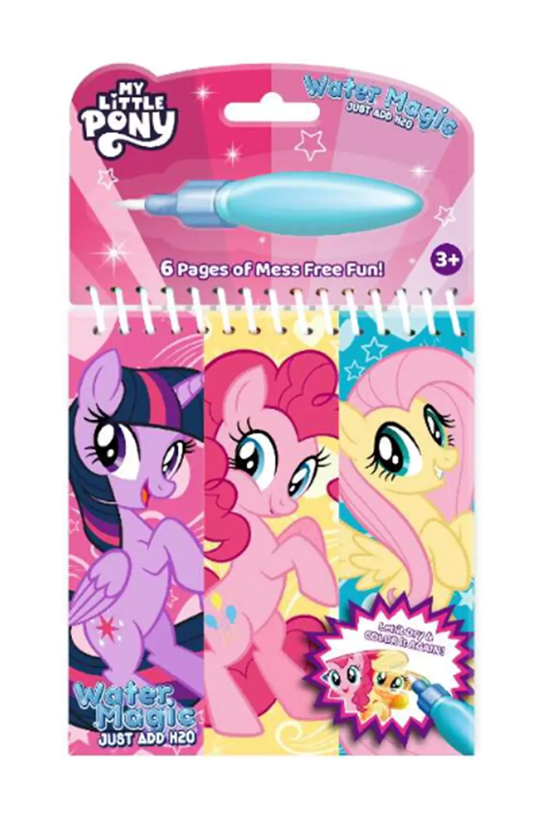 My Little Pony Lisanslı Sihirli Suyla Renklenen Yeniden Kullanılabilir Sulu Boya Aktivite Seti