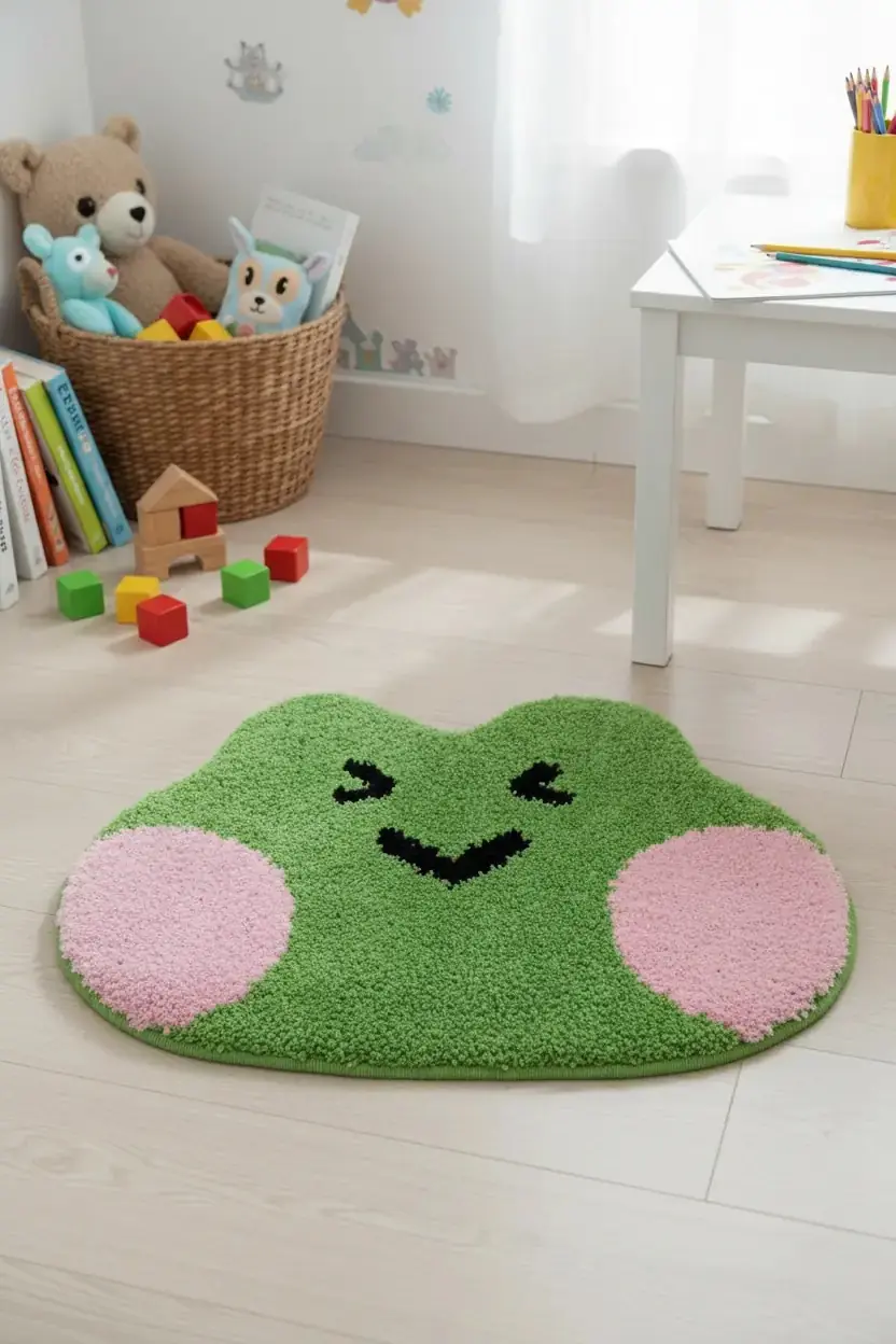 Miniso Lisanslı Minini Koleksiyonu Yumuşak Dokulu Shaggy Paspas – Çocuk Odası & Dekoratif