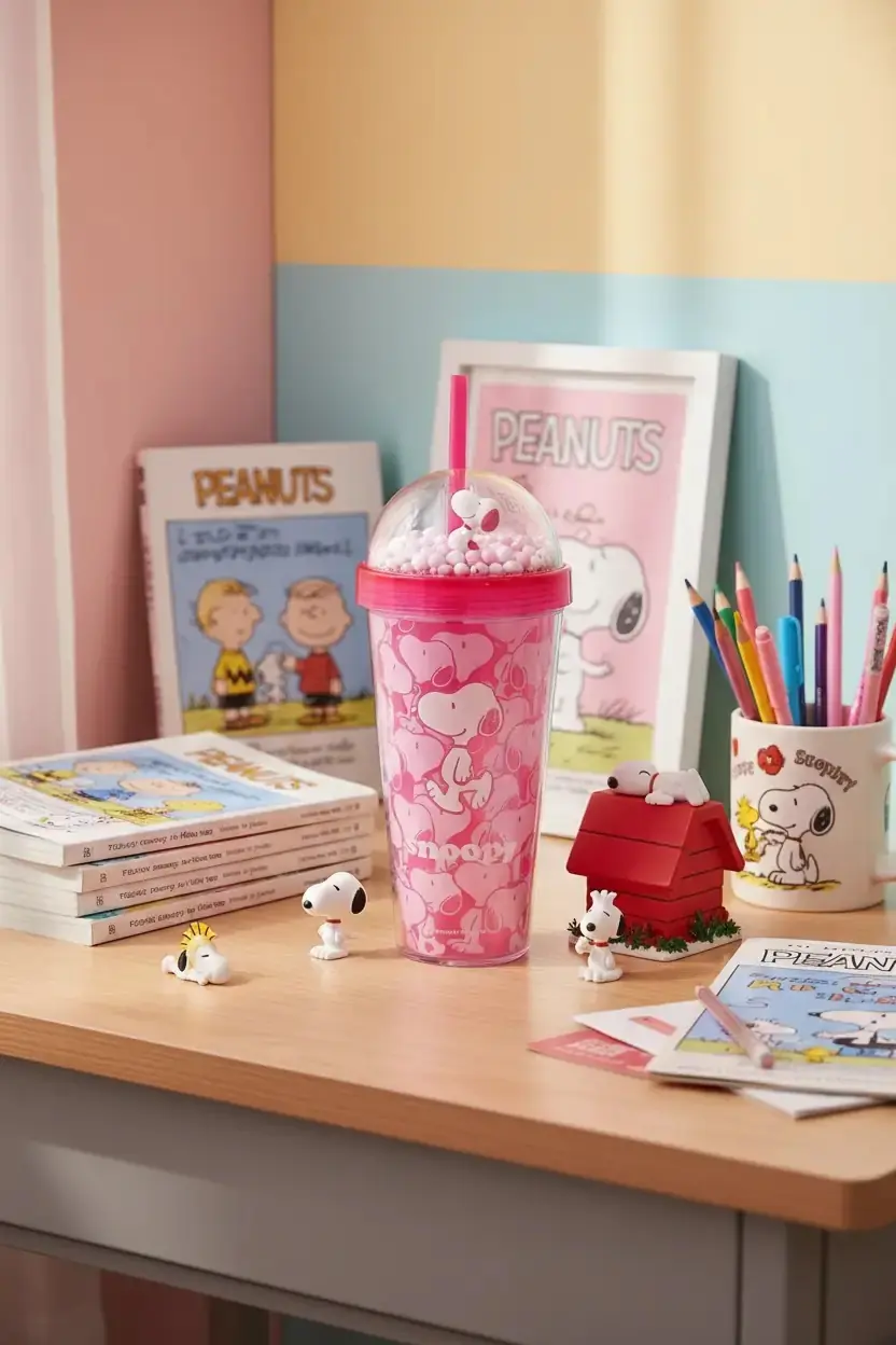 Snoopy Lisanslı Pipetli Plastik Şişe 600 ml
