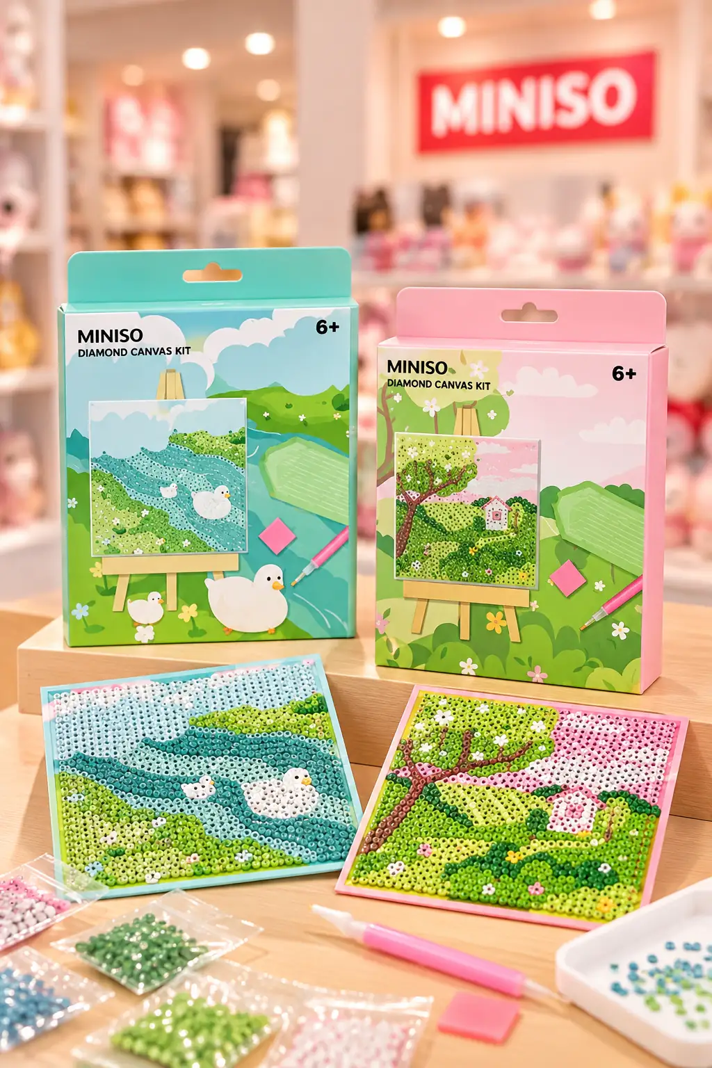 Elmas Boyama Mini Dekorasyon Puzzle (2 Çeşitli Model) (Manza