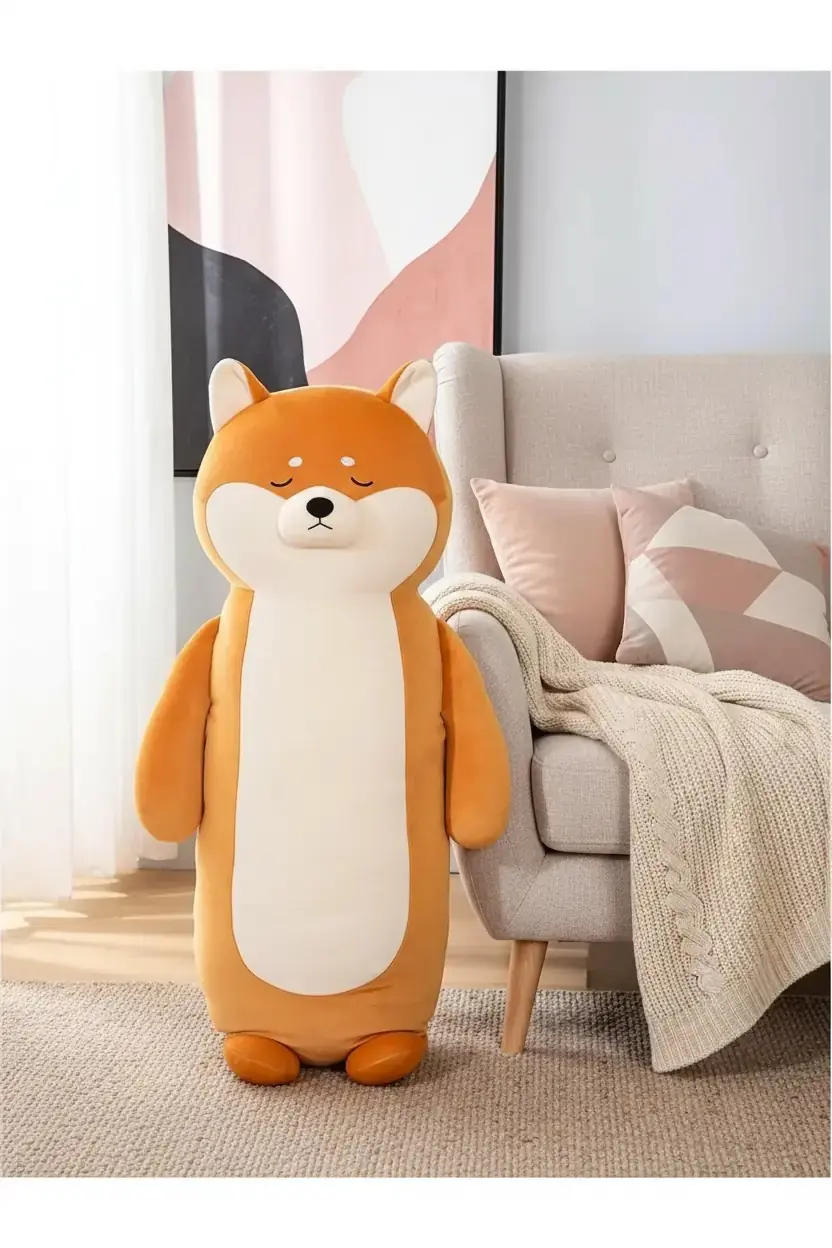 Miniso Lisanslı Dev Shiba Inu Peluş Oyuncak – Yumuşak Dokulu Dekoratif Uyku Arkadaşı 89 Cm