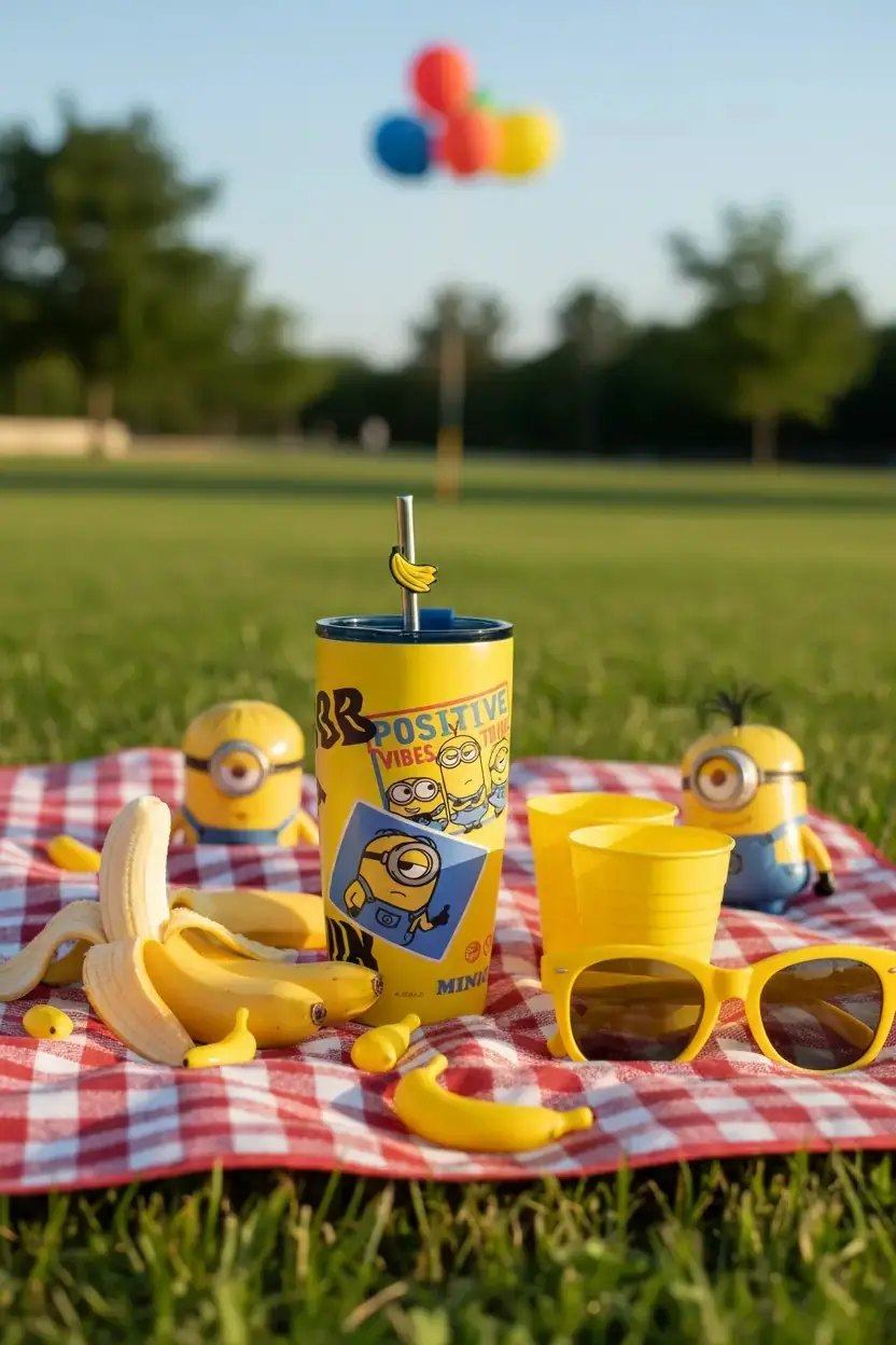 Minions Lisanslı Pipetli Çelik Matara 530 ML 17 CM