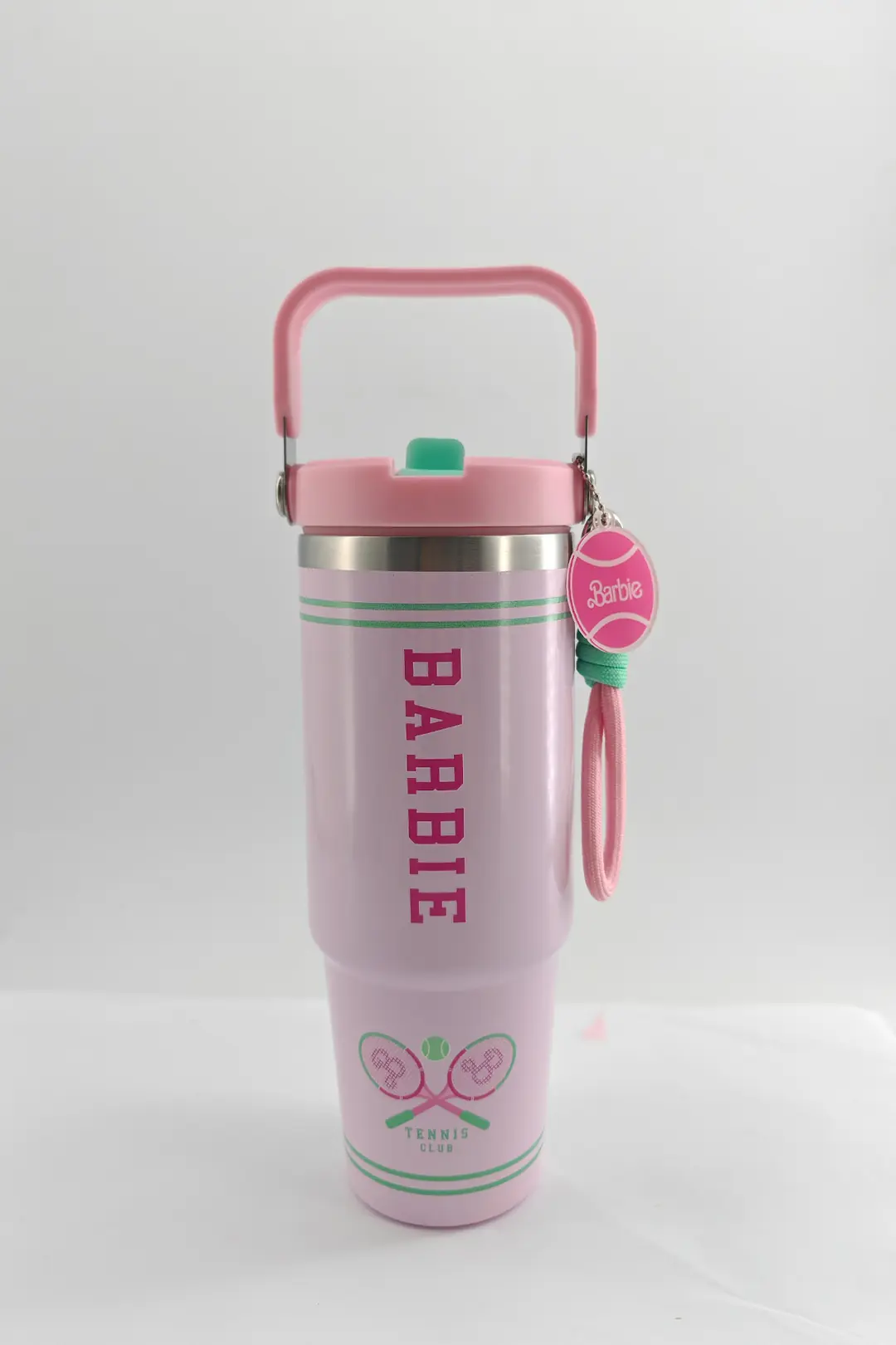 Barbie Lisanslı Pipetli Çift Cidarlı Çelik Matara 24,5 Cm – Tutacaklı