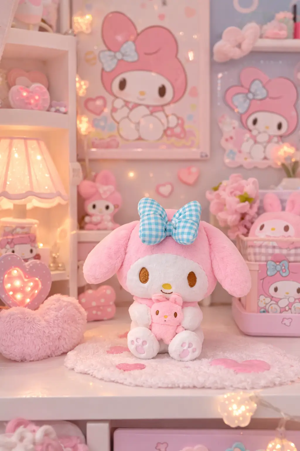 Sanrio Lisanslı My Melody Peluş Oyuncak 28 Cm – Oturan Mini Arkadaşlı Yumuşacık Tasarım