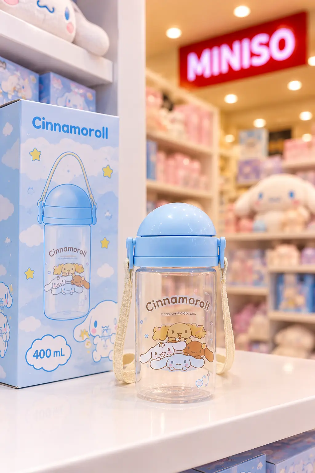 Sanrio Lisanslı Cinnamoroll Plastik Matara - 400 ml