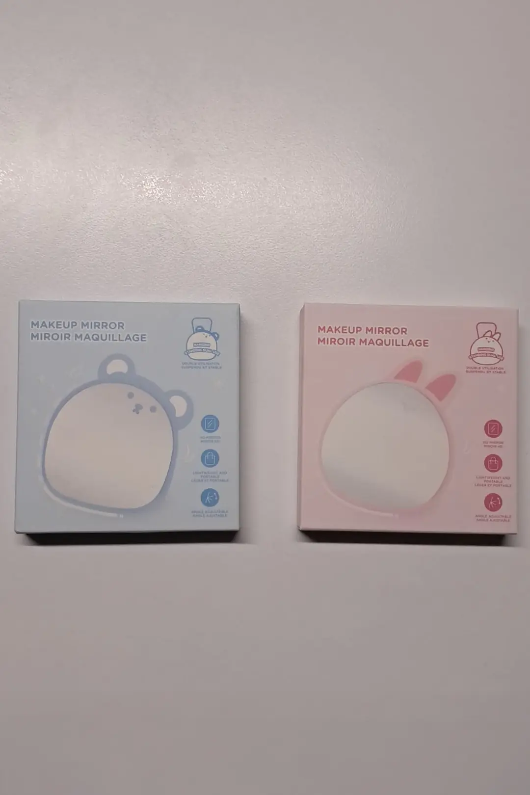 Miniso Lisanslı Mini Metal Masaüstü Makyaj Aynası – Katlanabilir Hayvan Tasarım