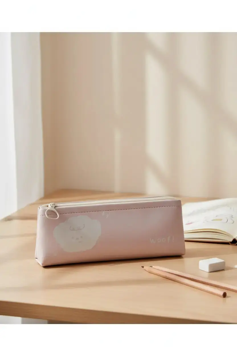 Miniso Lisanslı Hayvan Serisi Çift Katmanlı PU Kalem Kutusu 21 Cm – Yumuşak Tasarım