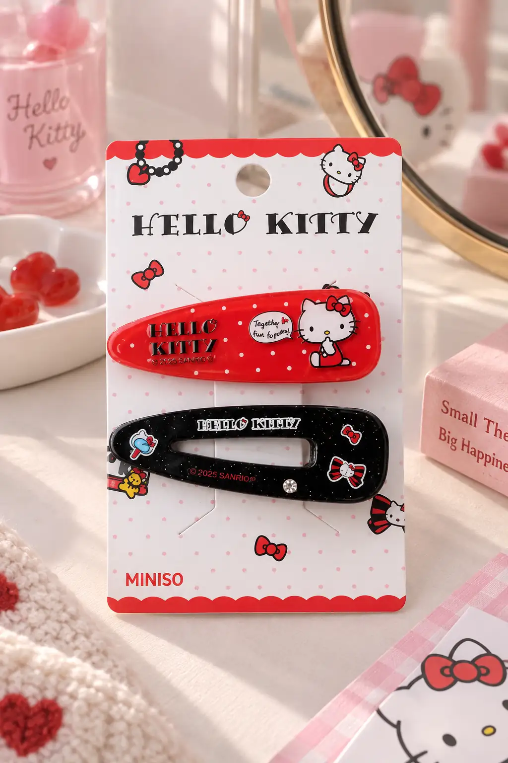 Sanrio Lisanslı Hello Kitty Saç Tokası Seti 2 Adet Sevimli Ve Konforlu Aksesuar