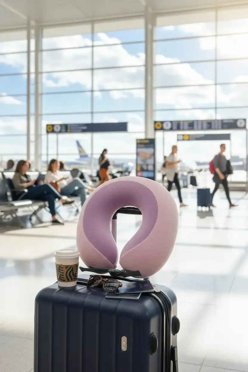 Miniso Lisanslı Pembe Hafızalı Köpük Boyun Yastığı 25 Cm – Ayarlanabilir Ergonomik
