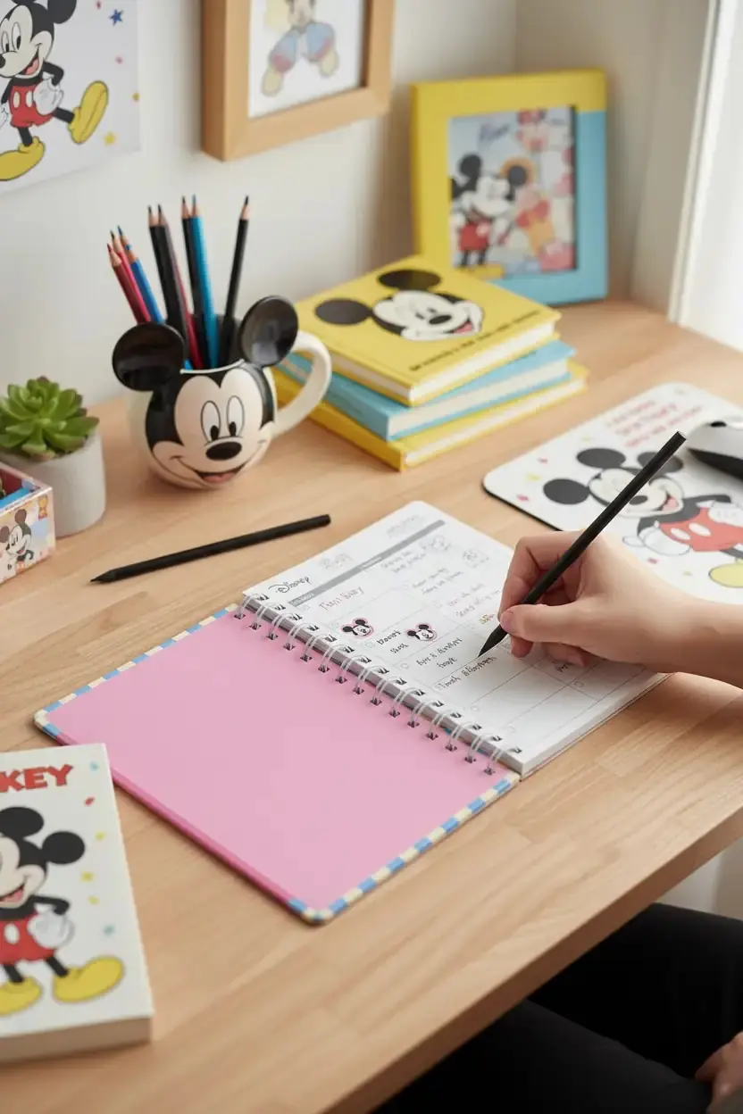 Disney Lisanslı Mickey Yemek Koleksiyonu A5 Boyutunda 72 Sayfa Çıkartma Hediyeli Günlük Planlayıcı