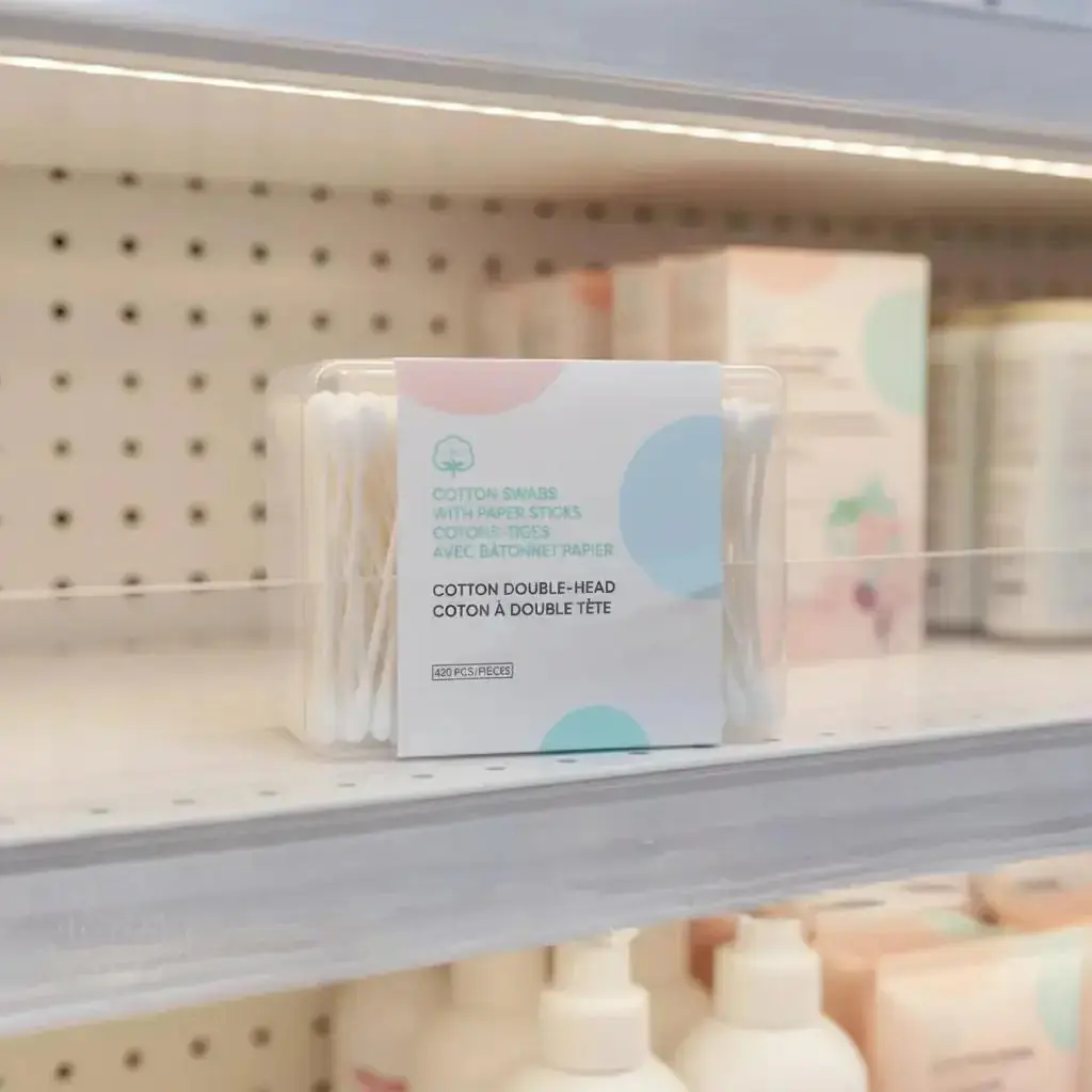 Miniso Lisanslı Doğal Pamuklu Kulak Çubuğu – Kağıt Saplı Premium Hijyen Seti