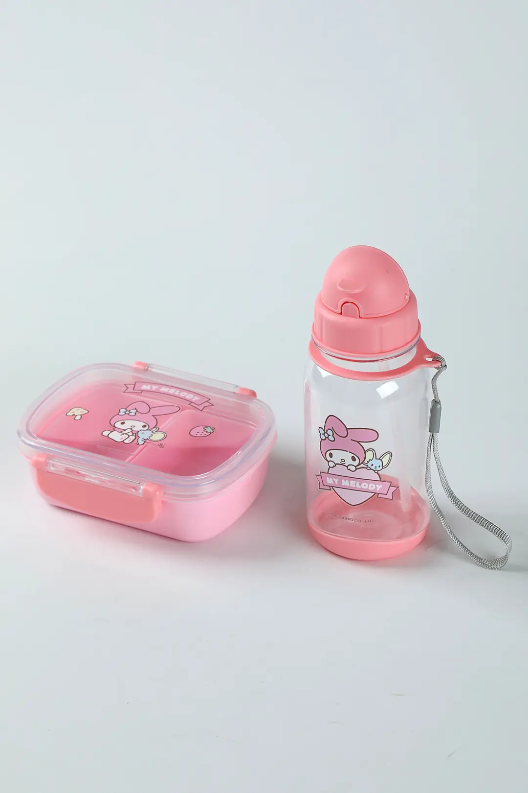 Sanrio Lisanslı My Melody Bento Yemek Kutusu ve Su Şişesi Seti 20 Cm – Günlük Kullanım