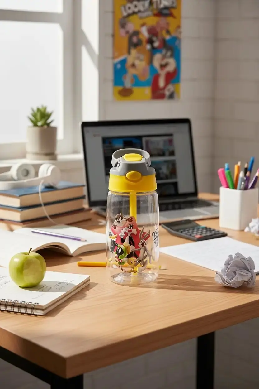 Looney Tunes Pipetli Matara 480 ML – BPA İçermeyen Sızdırmaz Kapaklı Çocuk Ve Yetişkin Matarası