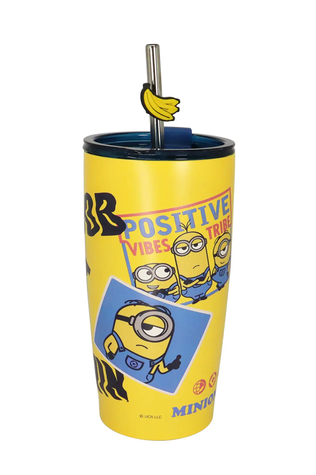 Minions Lisanslı Pipetli Çelik Matara 530 ML 17 CM